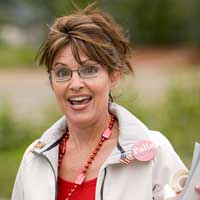 Sarah Palin looking a bit goofy